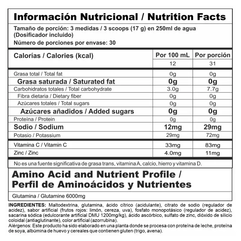 GLUTA STACK FRUTOS ROJOS