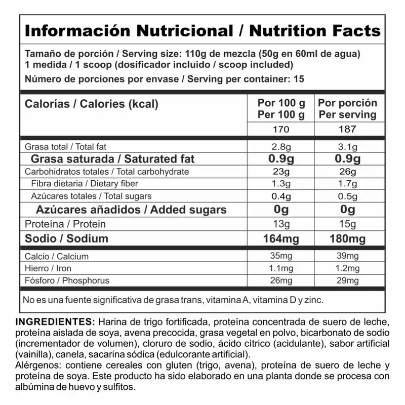 PROTEIN PANCAKE TRADICIONAL VAINILLA